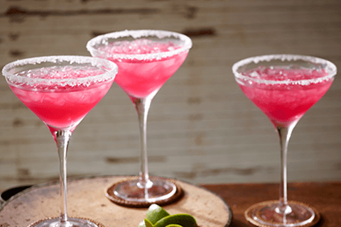 Margaritas à la canneberge et au citron vert